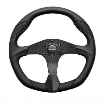 LRC1653-QUARK - Fits Defender Momo Steering Wheel - Quark Wheel in Black Air Leather - 350mm