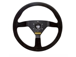 LRC1671-MOD.78 - Momo Mod.78 Steering Wheel in Black Suede with Black Centre Plate - Size is 350mm