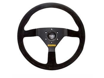 LRC1671-MOD.78 - Momo Mod.78 Steering Wheel in Black Suede with Black Centre Plate - Size is 350mm