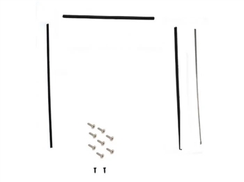 LRC2272 - Fits Defender Rear Side Felt Window Channel Kit with Screws - Right or Left Hand - Land Rover Defender 110 Rear Door - Fits 4mm Glass (From 1986)