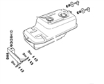 LRC2312 - Fuel Tank Mounting Kit for Defender 90 - Fits Up to 1998 - 2.5 Diesel, 200TDI and 300TDI - Mounting Bracket and Fitting Kit