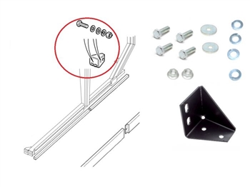 LRC2326-AM - Fits Defender 110 Rear of Sill to Body Support Bracket and Fitting Kit - Left Hand - Fits from 1983-2016