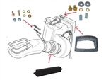 LRC2378 - Seal Kit for Defender Heater Box on to Dash and to Ducting - For Right Hand Drive up to 2002 - Includes Fittings (S)