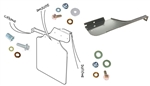 LRC2402 - Rear Mudflap Bracket and Fittings for Land Rover Defender 110 - Rear Right Hand Bracket, Nuts, Washers and Bolts