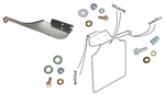 LRC2403 - Rear Mudflap Bracket and Fittings for Land Rover Defender 110 - Rear Left Hand Bracket, Nuts, Washers and Bolts