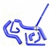 LRC3000 - Silicone Coolant Hose Kit in Blue for Defender 200TDI - Six Piece Hose Kit