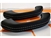 LRC34136 - Fits Defender Leather Interior Door Grab Handle Kit - Black Leather With Silver Stitch By Lucari