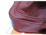 LRC34172 - Defender Gear Gaiter - Fits Defender Puma 2007-2016 - Burgundy Leather With Black Stitch By Lucari