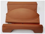 LRC34205 - Fits Defender Puma Dash Trim and Handle Kit - Tan Leather By Lucari - Fits From 2007 Onwards