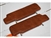 LRC34214 - Fits Defender Sun Visor Kit - Tan Basket Weave Leather with White Stitch By Lucari - Comes as a Pair