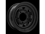 LRC5012MOD - Steel Eight Spoke Wheel in Black - 16" X 7" - Will Fits Defender, Discovery 1 and Range Rover Classic - Available as a Set of Four or Five