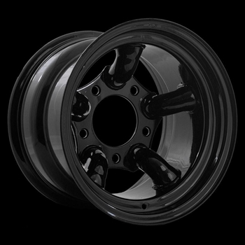 LRC5015 - Challanger Steel Wheel in Black - 16" x 7" - Will Fit For Defender, Discovery 1 and Range Rover Classic