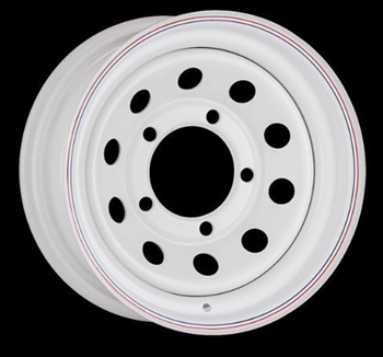 LRC5016 - Steel Modular Wheel in White - 16" x 7" - Will Fit For Defender, Discovery 1 and Range Rover Classic