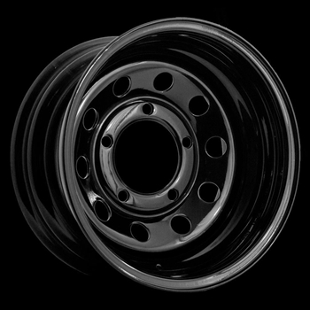 LRC5020 - Steel Modular Wheel in Black - 16" x 8" with -35 Offset - Will Fit For Defender, Discovery 1 and Range Rover Classic
