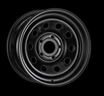 LRC5038 - Black Modular Steel Wheel - 16 x 8 (Off Set + 25) For Discovery 2 (1998-2004) and Range Rover P38 ET25
