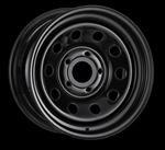 LRC5042 - Black Modular Steel Wheel - 18 x 8 with Zero Off Set - Will Also Fit For Defender, Discovery 1 and Range Rover Classic