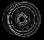 LRC5042KIT - Fits Defender Black Modular Steel Wheel - 18 X 8 with Zero Off Set - Will Also Fit Discovery 1 and Range Rover Classic