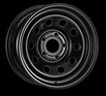 LRC5042KIT - Fits Defender Black Modular Steel Wheel - 18 X 8 with Zero Off Set - Will Also Fit Discovery 1 and Range Rover Classic