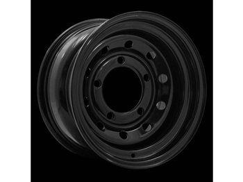 LRC5045 - Steel Modular Wheel in Black - 16" X 8" - Will Fits Defender, Discovery 1 and Range Rover Classic (ET 8 Off Set) - Single, Sets of 4 or 5 Available
