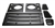 LRC6035 - Fits Defender XS Front Grille, Headlamp Surrounds, Wing Top and Side Vents in Satin Black Standard Grille - Fits All Defenders From 1994