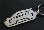 LRC8014 - Key Ring - Evoque Mk 1 Side View Keyring in 2 mm Brushed Stainless Steel For Range Rover