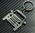LRC8015 - Key Ring - For Land Rover Discovery Front View Keyring in 2mm Brushed Stainless Steel