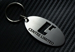 LRC8019 - Land Rover Centre Key Ring - For Land Rover LR Keyring in 2mm Brushed Stainless Steel