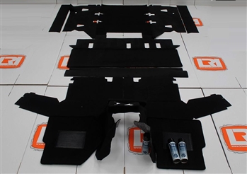 LRI2081 - RHD TDCI 7 Seat Full Black Carpet Mat Set for Defender Puma 110