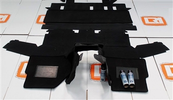 LRI2091 - Full Black Carpet Mat Set for RHD Fits Defender 110 R380 5 Seat Double Cab