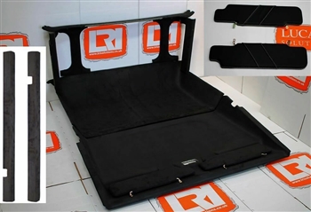 LRI2171 - Double Cab Roof / Head Lining + Visors Ebony Black Fit for Land Rover Defender 110 130