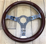 M35X3WWI - Fits Defender Moulded Steering Wheel By Mountney - 350mm with Ergonomic Grip in Woodrim and Integrated Spats