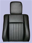 MRC6982H - Deluxe Outer Seat Back for Series Land Rover in Black Vinyl with Headrest