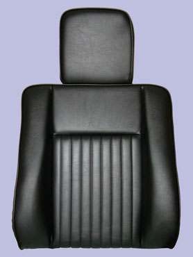 MRC6982H - Deluxe Outer Seat Back for Series Land Rover in Black Vinyl with Headrest