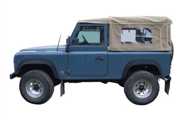 MUC4122ABE - Full Hood in Sand with Side Windows for Defender 90