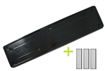 NPS040-BLK - Black Front Number Plate Plinth - For Land Rover and Range Rover Bumpers