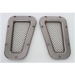 ORP01-G-SM - Optimill Aluminium Wing Top Vents Grey - Polished Stainless Mesh - For all Defender Models