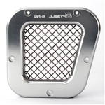 ORP14-S-SM - Optimill Aluminium Right Side Vent Silver- Polished Stainless Mesh - For Defender Models