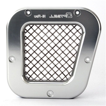 ORP14-S-SM - Optimill Aluminium Right Side Vent Silver- Polished Stainless Mesh - For Defender Models