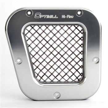 ORP15-S-SM - Optimill Aluminium Left Side Vent Silver- Polished Stainless Mesh - For Defender Models