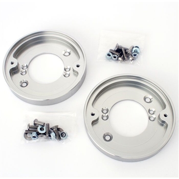 ORP26/REAR/SLIM-S - Optimill Aluminium Silver Slim Rear Light Plinths, for all Defender Models