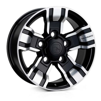 OSPREY-BP - Hawke Design - Fits Defender 18 " Alloy Wheel - Osprey Black and Polished Alloy wheel - 8 x 18"