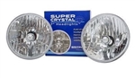 PRC7994C - LHD Pair of Crystal Halogen Headlamps for Defender, Series and Range Rover Classic (Bulbs Not Included)
