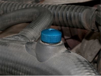 PYP10008BLUE.AM - Blue Anodised Bleed Screw for Top Radiator Hose Fits Defender TD5 and Discovery TD5