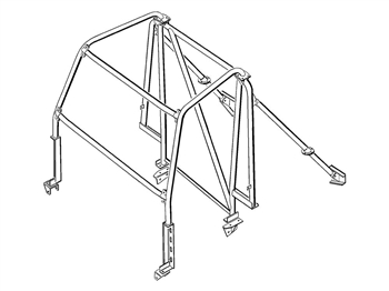 RBL0927SSS - For Defender Roll Cage - Right Hand Drive Fits Defender 90 - 8 Point Internal/External Built In Roll Cage
