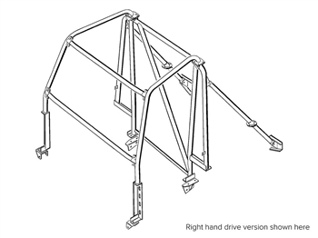 RBL0927SSSLHD - For Defender Roll Cage - Right Hand Drive Fits Defender 90 - 8 Point Internal/External Built in Roll Cage