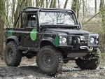 RBL1536SSS - For Defender Front Roll Cage in Black - Fits 90 Defender Pick up with 6 Point External with 2â€ Rail Backstays