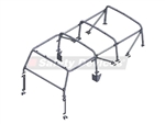 RBL2507SSS - Safety Devices Roll Cage for Defender 110 Soft Top - External Front with Internal Rear in Black