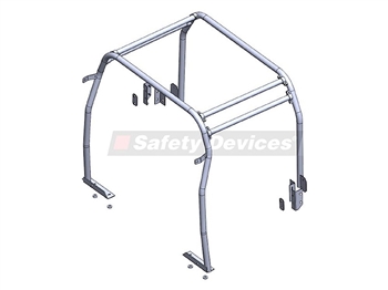 RBL2557SSS - For Defender Station Wagon 110 Rear Half Roll Cage - Safety Devices - 4 Point Bolt in for Puma Fits Defender