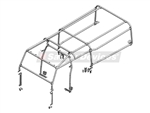 RBL2587SSS - Safety Devices Roll Cage for Defender 130 - 8-Point Bolt-In Internal Cage with Internal B Hoop - In Black