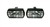RL022G.AM - Pair of Roadrunner Ring Rectangular Driving Lamps - 55w Halogen (with Guards) Image Shows Without Guard